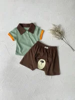 【66-90cm】パンツ or ポロ トップス ベビー 韓国風 ベアーデザイン - 画像 (21)