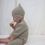 【66-90cm】ロンパース ベビー 帽子付き 花柄 プリント - 画像 (8)