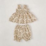 【66-100cm】セットアップ ベビー サスペンダートップス&ショーツセット - 画像 (8)