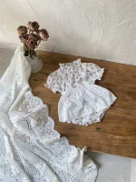 【66-90cm】ロンパース or ワンピース ベビー 小花柄 シンプル - 画像 (9)