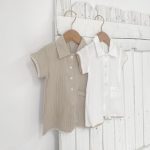 【66-90cm】ロンパース ベビー コットンシワ加工 半袖 折り襟 - 画像 (9)