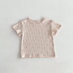 【80-130cm】セットアップ ハートTシャツ&ボーダーショーツセット カジュアル - 画像 (14)