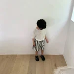 【73-120cm】ショートパンツ ベビー ストライプ パンツ - 画像 (12)