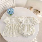 【66-100cm】ロンパースorワンピース ベビー 姉妹服 プリンセス 花柄 - 画像 (3)