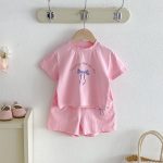 【80-130cm】2点セット 女の子 韓国雰囲気 リボン プリント - 画像 (8)