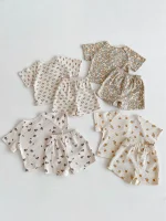 【66-100cm】セットアップ ベビー 小花柄ORレモンワッフル - 画像 (27)