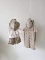 【66-90cm】ロンパースor トップス ベビー 韓国風 ポケット付き リブ - 画像 (13)