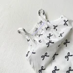 【66-100cm】ロンパース ベビー ハット付き リボン プリント キャミ - 画像 (18)