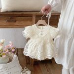 【66-90cm】ロンパース ベビー レース プリンセス - 画像 (3)