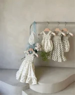 【66-90cm】キャミ ロンパース ベビー ドットor小花柄 - 画像 (14)