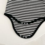 【66-90cm】半袖ロンパース ベビー ブラック ボーダー - 画像 (12)