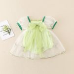 【66-100cm】ロンパースorワンピース ベビー プリンセス メッシュ - 画像 (4)