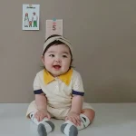 【66-90cm】パンツ or ポロ トップス ベビー 韓国風 ベアーデザイン - 画像 (5)