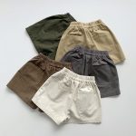 【80-130cm】ショートパンツ キッズ服 レトロ 5色選べる - 画像 (2)
