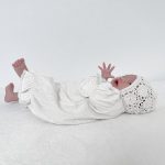 【66-90cm】ロンパース ベビー リボンタイ付き レーストリム - 画像 (5)