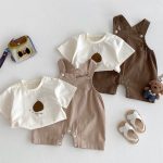 【66-90cm】サロペット ベビー ベーシック 無地 カジュアル - 画像 (6)
