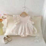 【66-90cm】ロンパース ベビー レース フリル - 画像 (4)