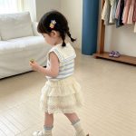 【73-100cm】トップス ベビー セーラー 折り襟 ボーダー - 画像 (6)