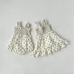 【66-90cm】キャミ ロンパース ベビー ドットor小花柄 - 画像 (7)