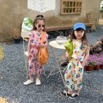 【予約販売】【80-140cm】セットアップ 女の子 カラフル フラワー カジュアル - 画像 (4)