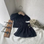 【73-100cm】セットアップ ベビー パフスリーブ スカート - 画像 (6)