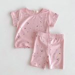 【80-130cm】セットアップ 女の子 コットン 星柄 プリント - 画像 (5)