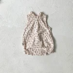 【66-90cm】ロンパース ベビー 韓国風 フリル襟 小花柄 - 画像 (9)