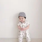 【66-90cm】ロンパース ベビー 韓国風 ドット - 画像 (10)
