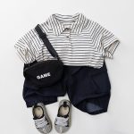 【80-130cm】ポロシャツ キッズ服 ベーシックボーダーor無地 - 画像 (11)
