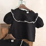 【66-90cm】ロンパースorトップス ベビー 韓国風 フリル襟 - 画像 (10)