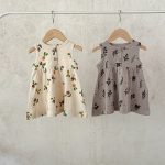 【66-100cm】ワンピース ベビー 小花柄 ノースリーブ - 画像 (2)