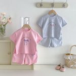 【80-130cm】2点セット 女の子 韓国雰囲気 リボン プリント - 画像 (6)