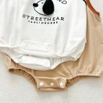 【66-90cm】ロンパース ベビー 犬柄 ノースリープ かわいい - 画像 (15)