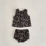 【66-100cm】セットアップ ベビー 小花柄 ノースリープ - 画像 (10)