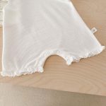 【66-90cm】ロンパース ベビー ワッフル レース フリル - 画像 (19)