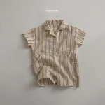 【73-90cm】ロンパース ベビー ストライプ オールインワン - 画像 (4)