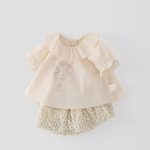 【73-100cm】セットアップ ベビー 可愛い ウサギ ブラウス＆パンツ - 画像 (7)