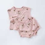 【73-100cm】セットアップ ベビー ノルディック柄物 ノースリーブ - 画像 (8)