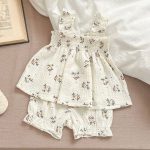 【66-100cm】セットアップ ベビー サスペンダートップス&ショーツセット - 画像 (10)