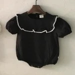 【66-90cm】ロンパースorトップス ベビー 韓国風 フリル襟 - 画像 (8)