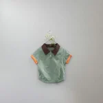 【66-90cm】パンツ or ポロ トップス ベビー 韓国風 ベアーデザイン - 画像 (8)