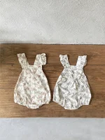 【66-90cm】ロンパース ベビー 小花柄 サロペット - 画像 (12)