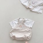 【66-90cm】サロペットロンパース ベビー レインボー 刺繍 - 画像 (12)