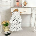【73-120cm】 セットアップ 女の子 ドットノースリーブ - 画像 (5)