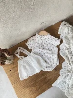 【66-90cm】ロンパース or ワンピース ベビー 小花柄 シンプル - 画像 (11)