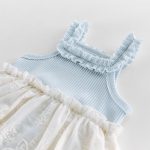 【66-90cm】ロンパース ベビー 可愛い ブルーキャミ - 画像 (6)