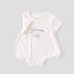 【66-90cm】ロンパース ベビー 柔らかい ドット シンプル - 画像 (6)