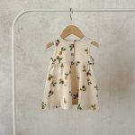 【66-100cm】ワンピース ベビー 小花柄 ノースリーブ - 画像 (6)