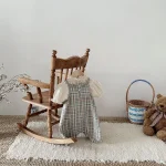 【66-90cm】ロンパース ベビー キャミチェック カジュアル - 画像 (18)