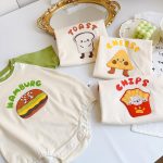 【66-90cm】ロンパース ベビー 食べ物がモチーフカラー - 画像 (9)